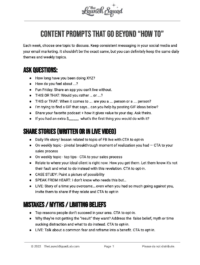 Content Prompts TEMPLATE Content Prompts TEMPLATE