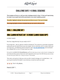 Challenge Days Email Sequence Challenge Days Email Sequence