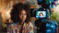 vjo Young black female youtube creator filming a video in her o ebcec c f bf dcaea vjo Young black female youtube creator filming a video in her o ebcec c f bf dcaea