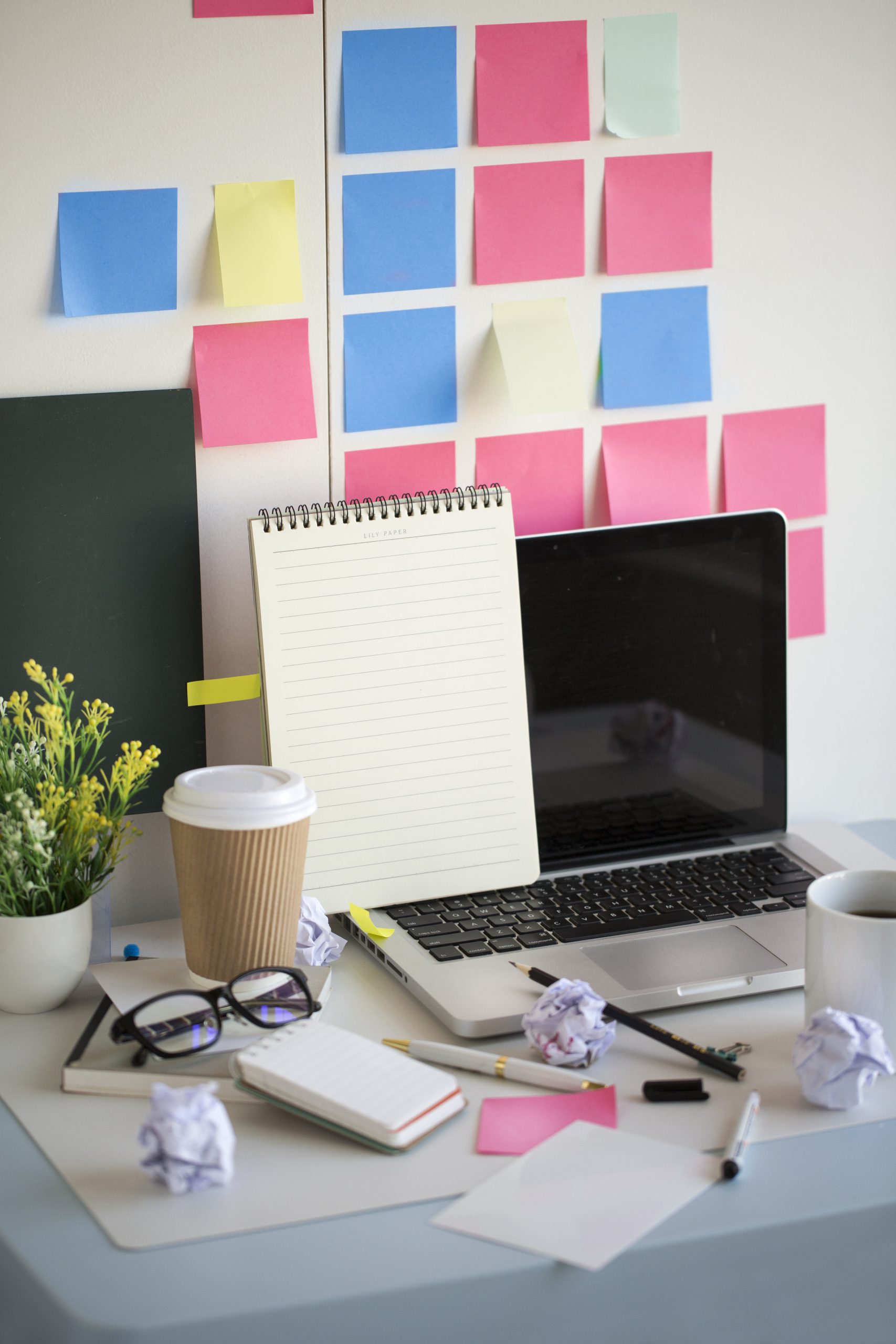 Office desk text space image.